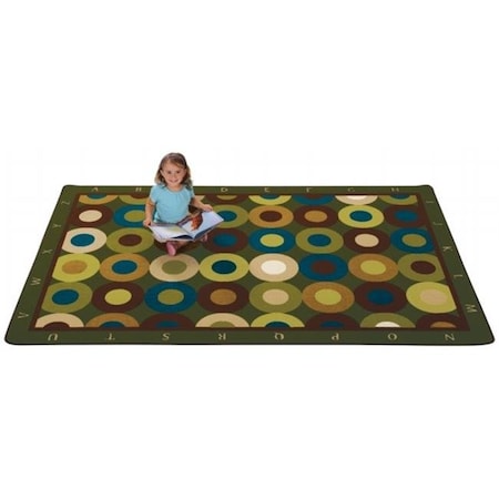 Carpets For Kids Carpets For Kids 17724 Calming Circles with Alphabet 4 ft. x 6 ft. Rectangle Carpet 17724